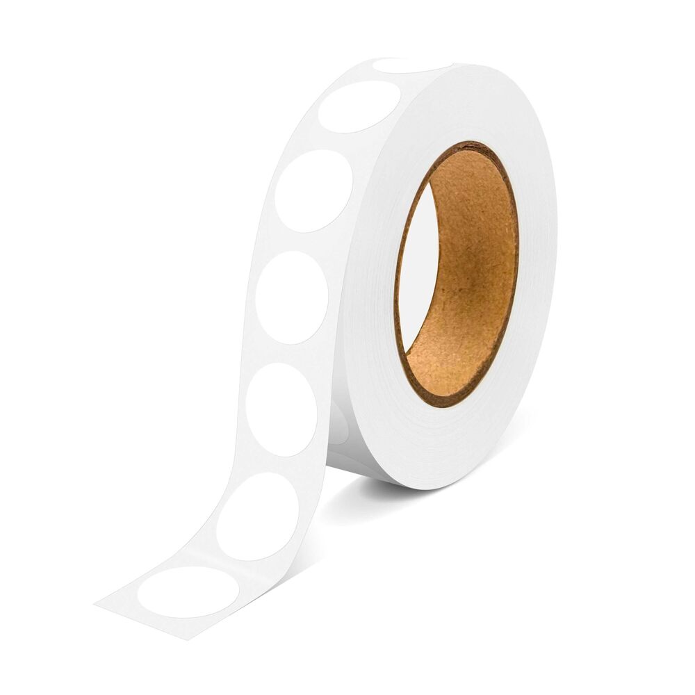 2277 1000PCS White Colored Dot Stickers Round Coding Circle Label Stickers